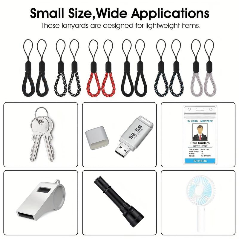 Adjustable Finger Hand Wrist Strap, 12pcs Portable Short Lanyard Strap, Mini Finger Strap For Mobile Phone Keys Camera USB FIash Drives Earphone