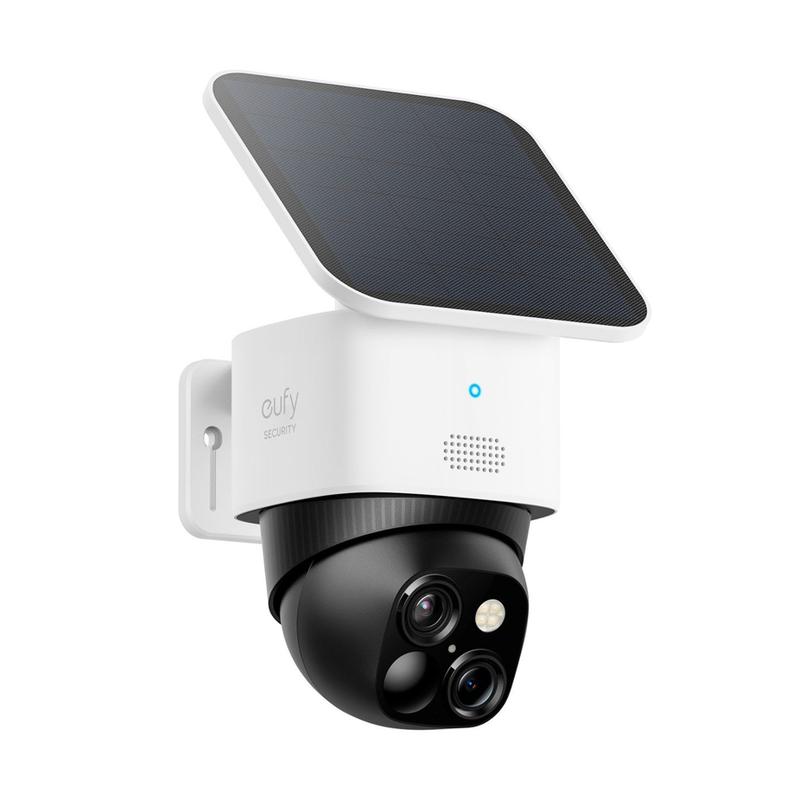 eufy Security SoloCam S340, Solar Security Cameras Wireless Outdoor, Cameras for Home Security, 360° Pan & Tilt Surveillance, No Blind Spots, 2.4 GHz Wi-Fi, No Monthly Fee, HomeBase S380 Compatible