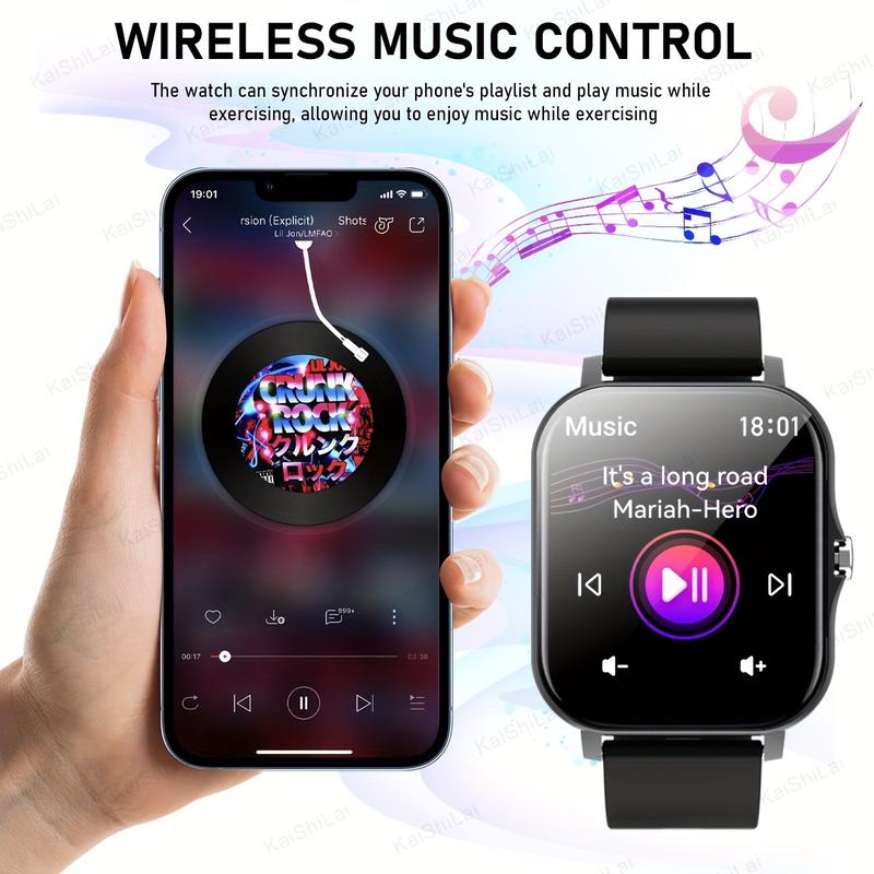 Hot-Selling New Arrival 1.83-Inch High-Definition Full-Screen Touch Screen, Unisex Sports Smart Watch, Make Answer Calls, Step Counting Calories Sport Mode Range Tracking, Call SMS Reminder Multi-Function Smart Watch, Suitable for iPhone and Android Smart