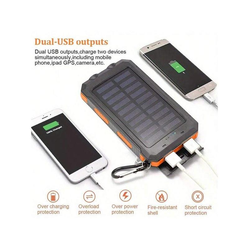 20000mAh USB Portable Charger Solar Mobile Power Bank 2024 Super