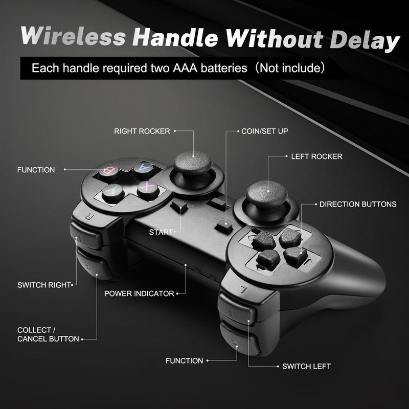 2024 Hot Sale: Wireless Retro Gaming Stick - Relive Classic Games, Plug and Play Video Games, Built-in 20,000 + Games, 9 Classic Emulators, 4K HD HDMI Output TV, Dual Controller + 64GB RAM  Console  Handheld Birthday Adapter