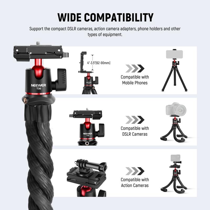 NEEWER T30 Flexible Tripod Kit