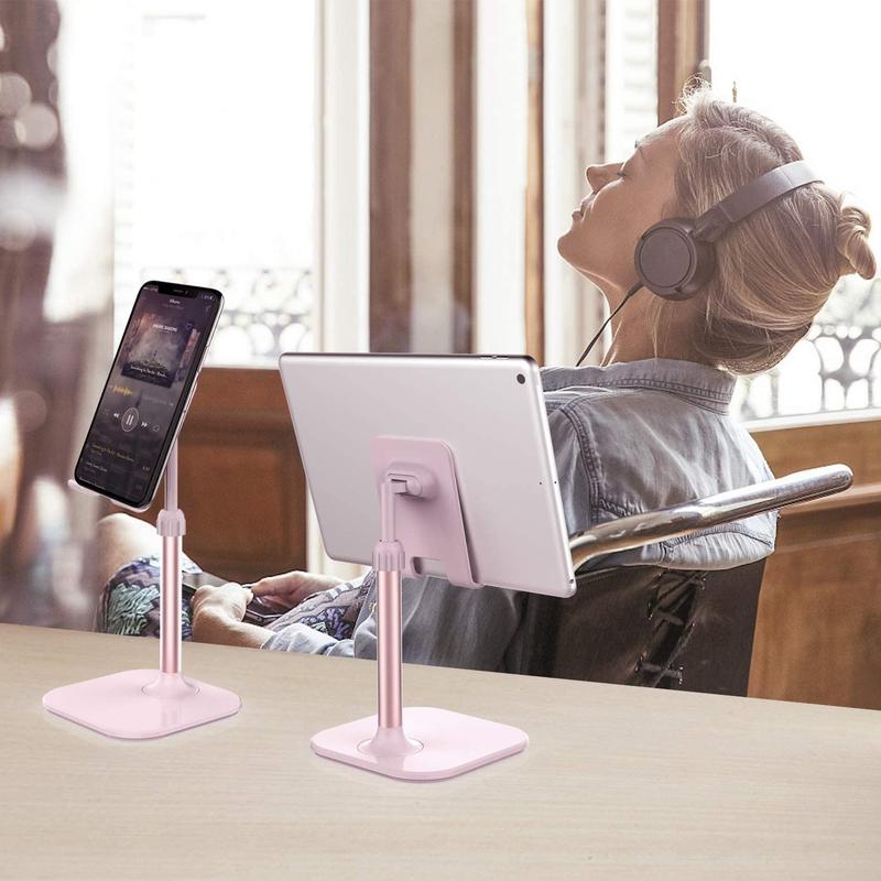 Doboli Cell Phone Stand, Phone Stand for Desk, Phone Holder Stand Compatible with Iphone and All Mobile Phones Tablet, Christmas Stocking Stuffers Gifts for Adults Women Men Mom Wife, Pink Doboli