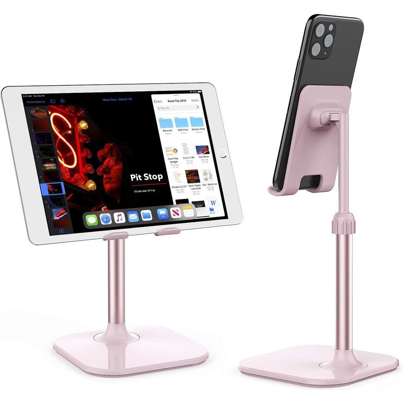 Doboli Cell Phone Stand, Phone Stand for Desk, Phone Holder Stand Compatible with Iphone and All Mobile Phones Tablet, Christmas Stocking Stuffers Gifts for Adults Women Men Mom Wife, Pink Doboli