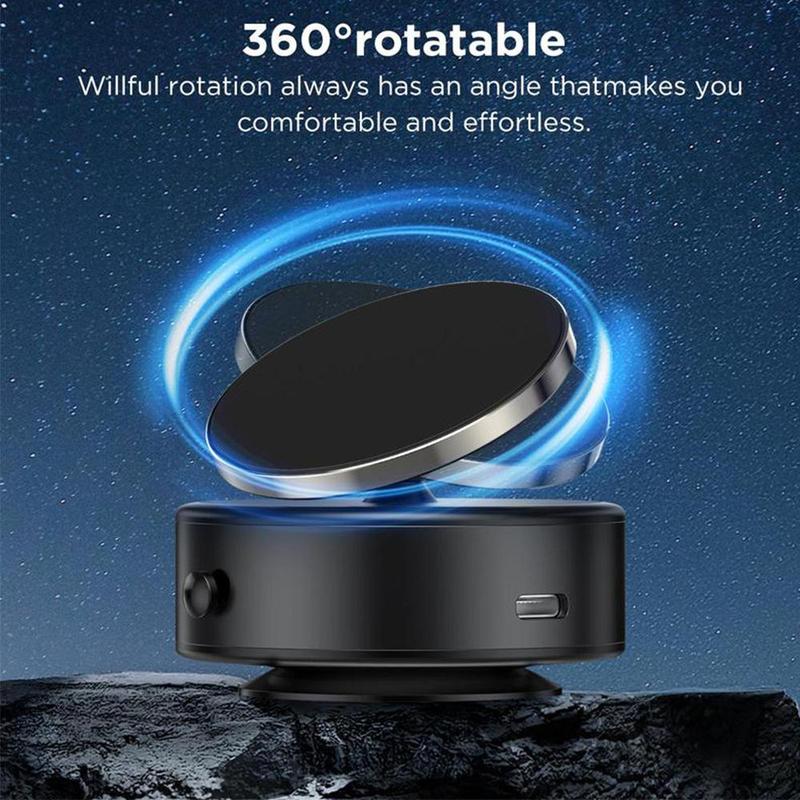 360° Rotatable Vacuum Magnetic Car Phone Holder, Magnetic Car Phone Holder, Universal Car Interior Accessories for iPhone & Android & All Smartphones