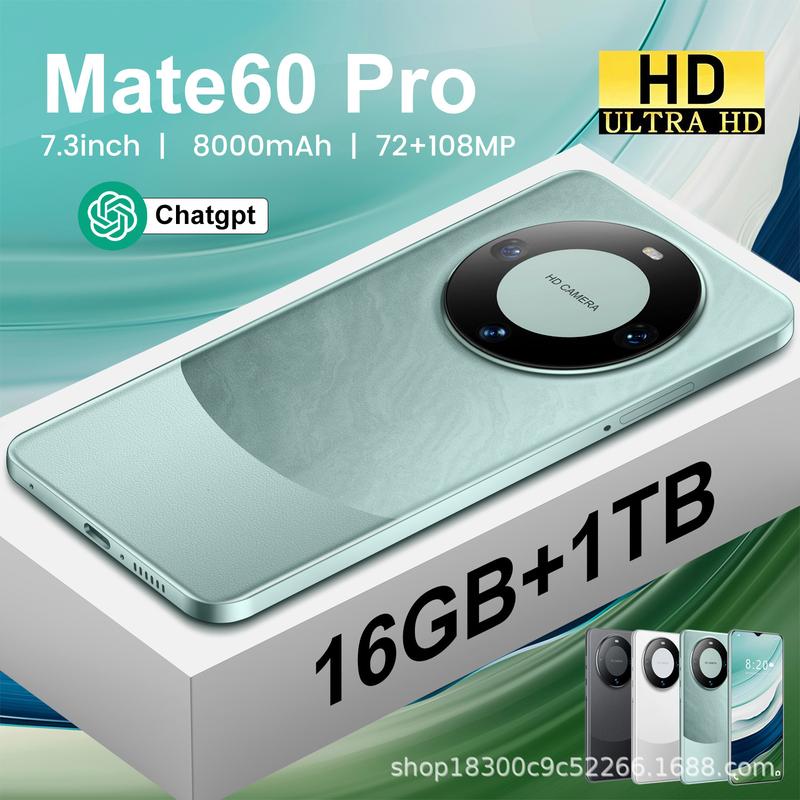 2024 new product mate60Pro Android 8.1 smartphone 7.3 inch HD camera factory stock all-in-one machine