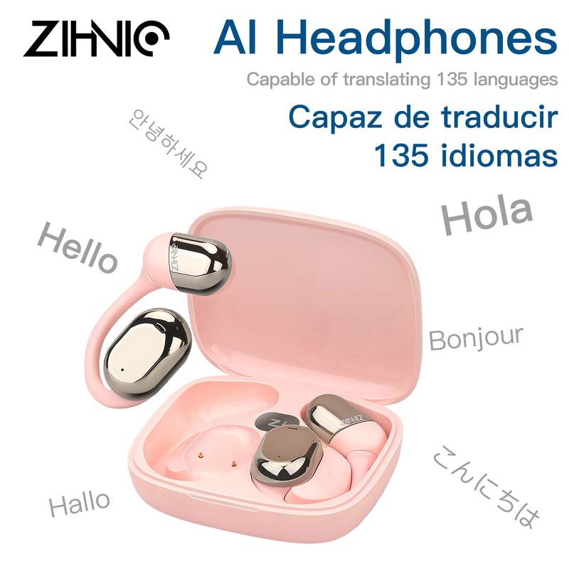 ZIHNIC ZN-S05 AI True Wireless Open-Ear Headphone,Bluetooth V5.4 Earphones ,Fashionable Earbuds,IPX5 WATER PROOF,Wireless Gaming Headphones,HIFI Sound Quality Music Earbudsfor Gaming Travel Sports Built-in Mic,Electronic Audio&Video Product Headset