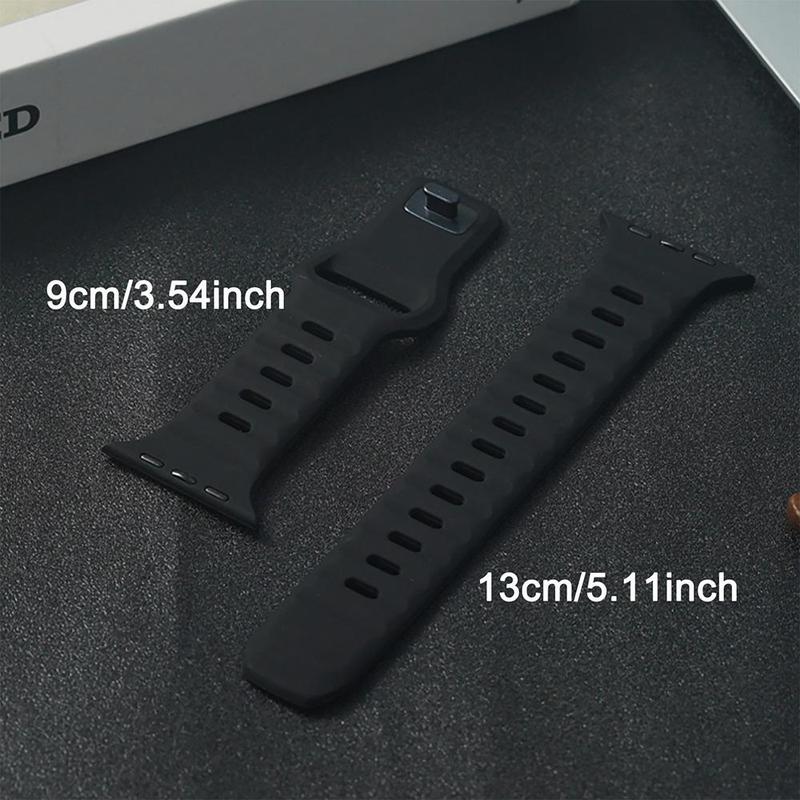 Slim Silicone Sport Watch Band, Soft & Breathable Watch Band for Men Women, Fashion Watch Band for iWatch Series SE 9 8 7 6 5 4 3