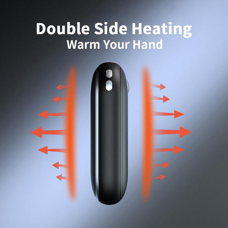 Hand Warmers Rechargeable 10000mAh Mobile Power Bank, Long Safe Heat, Pocket-Sized, High Tech Gifts for Christmas, Outdoor, Golf, Hunting, Camping Accessories Digital Phone Usb Smartphone hand  warmer Rechargeable Digital Rechargeable Double-Sided