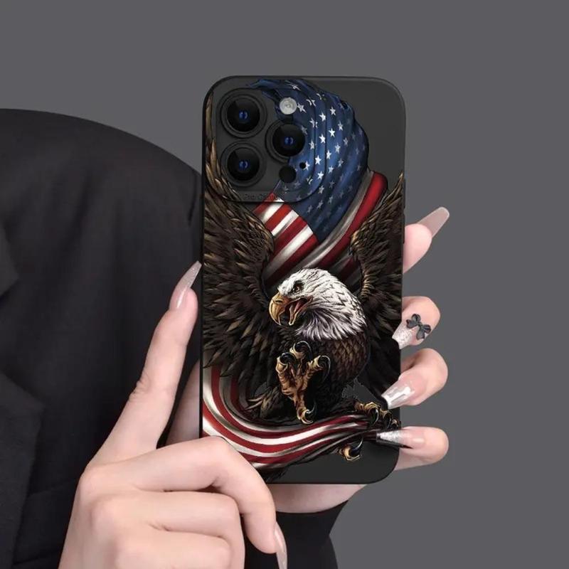 Eagle Pattern Phone Case, Decorative Phone Protector Cover, Phone Accessories Compatible With iPhone 11 12 13 14 15 16 Pro Max Series, Phones Case