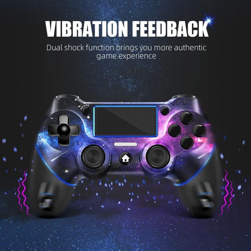 Wireless Controller for Ps4 Compatible with Ps4 Slim Pro with 3.5mm Audio Jack, Touch Pad,Six Axis Motion Control (Galaxy)