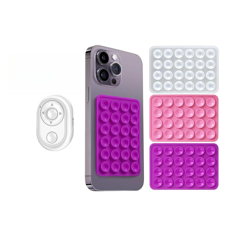 Phone Photo Remote Control, Selfie Remote Control with Silicone Suction Cup, Mobile Phone Accessories