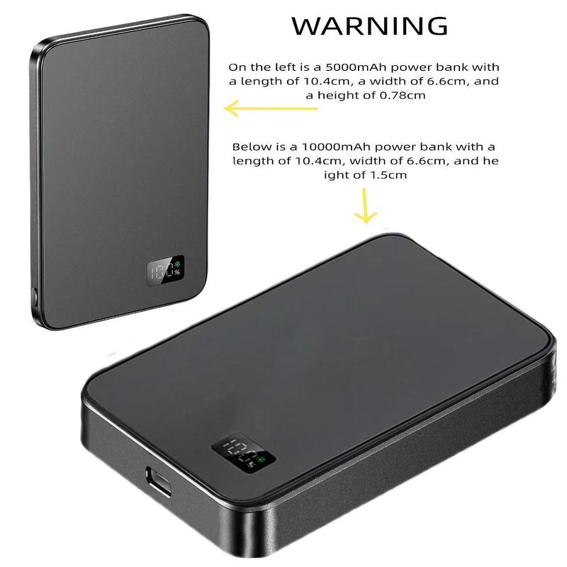 3 in 1 10000mAh Magnetic Wireless Charger Power Bank, 1 Count Portable Charger Magnetic Wireless Charging Bank, Multifunctional Wireless Charging Bank for iPhone Charger, Watch & Earphone, Stocking Fillers Gift, Wireless Powerbank, Men Gifts