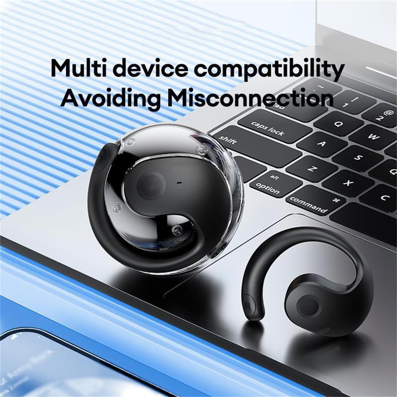 Earphone Wireless Bluetooth 5.4 OWS Waterproof Sport Headsets Real Time Bluetooth Translation Support Playing Music Phone Calls Headphones Noise Reduction Headphones with Mic, Christmas Gift