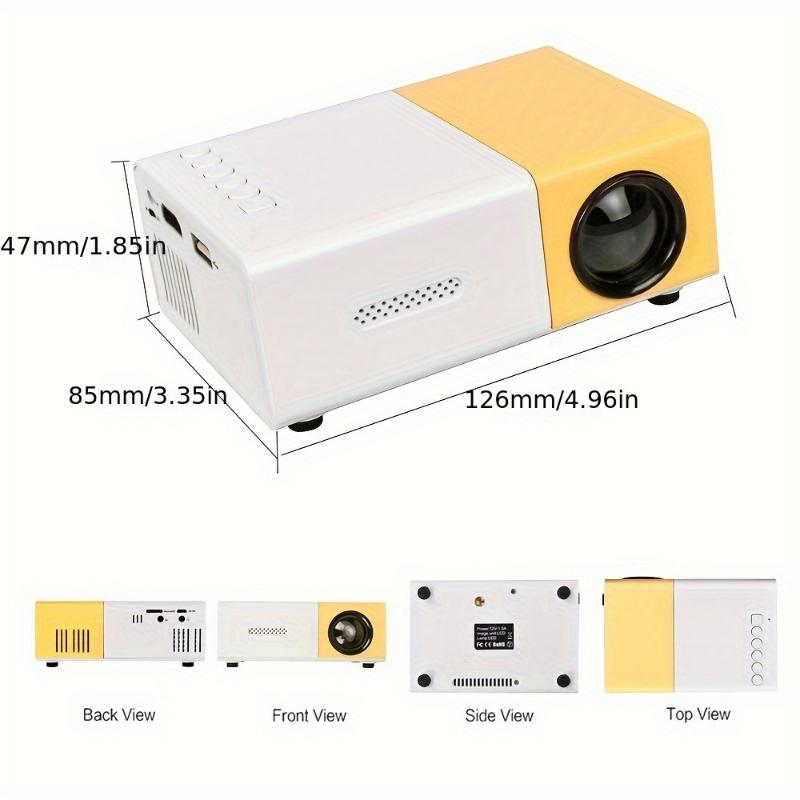 3000+ Lumens Compact HD Mini Projector - Stunning 3D Visuals, Broad Compatibility, Handy Remote Control, Perfect for Home Cinema Entertainment with Vivid Colors and Crisp Images