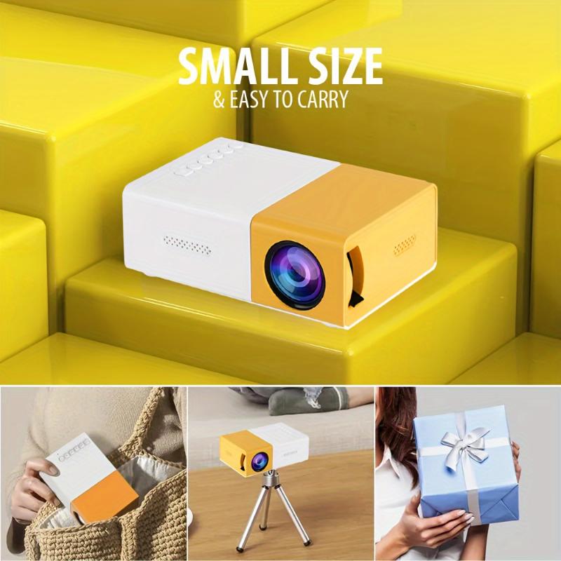 3000+ Lumens Compact HD Mini Projector - Stunning 3D Visuals, Broad Compatibility, Handy Remote Control, Perfect for Home Cinema Entertainment with Vivid Colors and Crisp Images