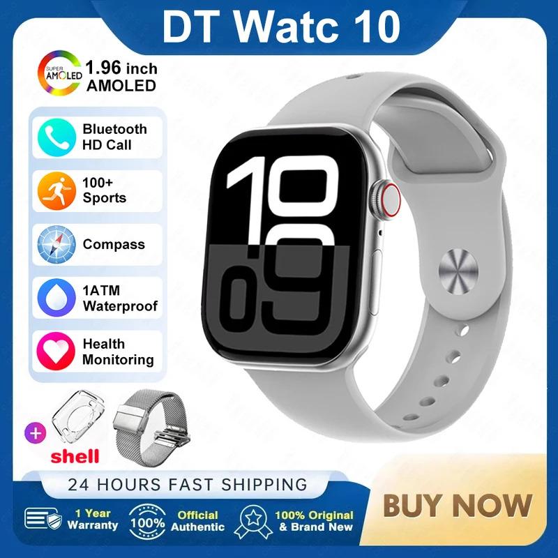 2024 New For Apple DT Watch 10 Smart Watch Men HD AMOLED 4GB Memory Music 3D Surround Bluetooth Call Waterproof Smartwatch Woman