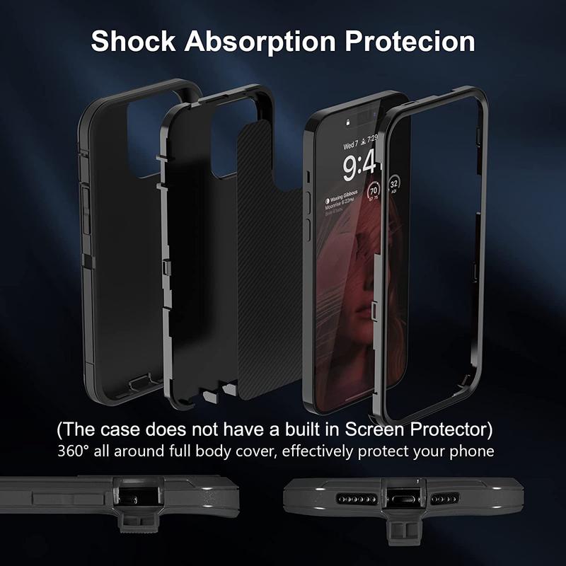 For iPhone 16 15 Pro Max 14 13 12 11 Xr Xs Phone Case Heavy Duty Shockproof Rugged Defender Cover Phone Accessories Handheld Smartphone Protection