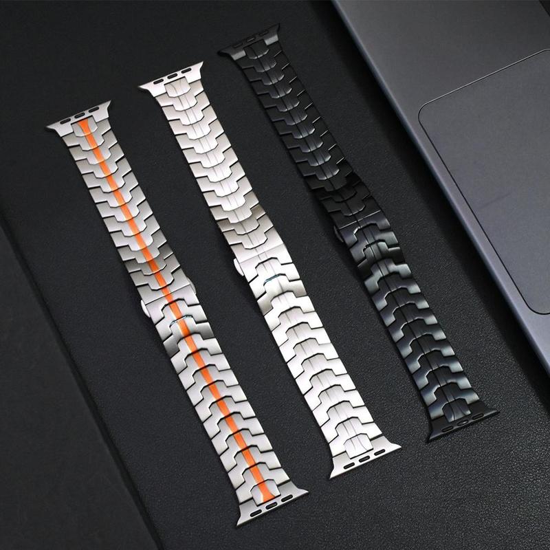 Stainless Steel Watch Band, Luxury Men Watch Band for iWatch Series 10 9 8 7 Se Ultra 1 2, Smart Watch Accessories