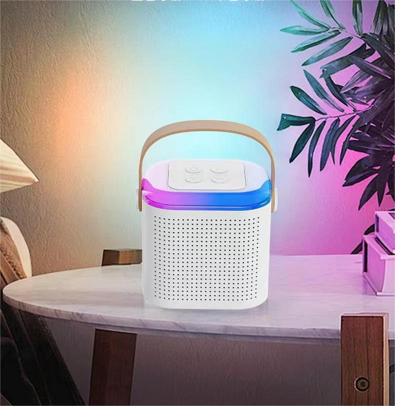 Portable Wireless Karaoke Speaker with Microphone, HIFI Stereo Sound Subwoofers, KTV Speaker Subwoofer with RGB Colorful LED Lights, Karaoke Machine Sound System for Outdoor Sports Travel, Audio Device