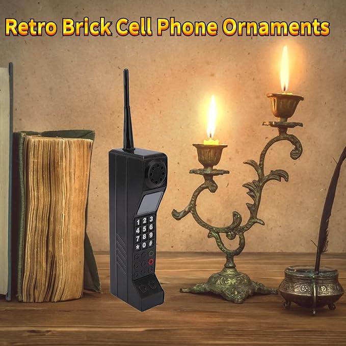 Retro Brick Cell Phone Ornament Vintage Cellular Phone Model Simulation Photographic Props Stylized Ornaments,80s 90s Vintage Brick Mobile Phone Model