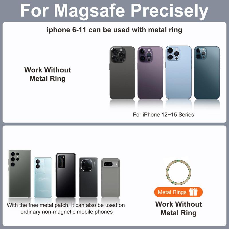 Magnetic Phone Holder for MagSafe, 360 Degree Adjustable Magnetic Phone Holder, Phone Accessories Compatible with iPhone 15 14 13 12 Series