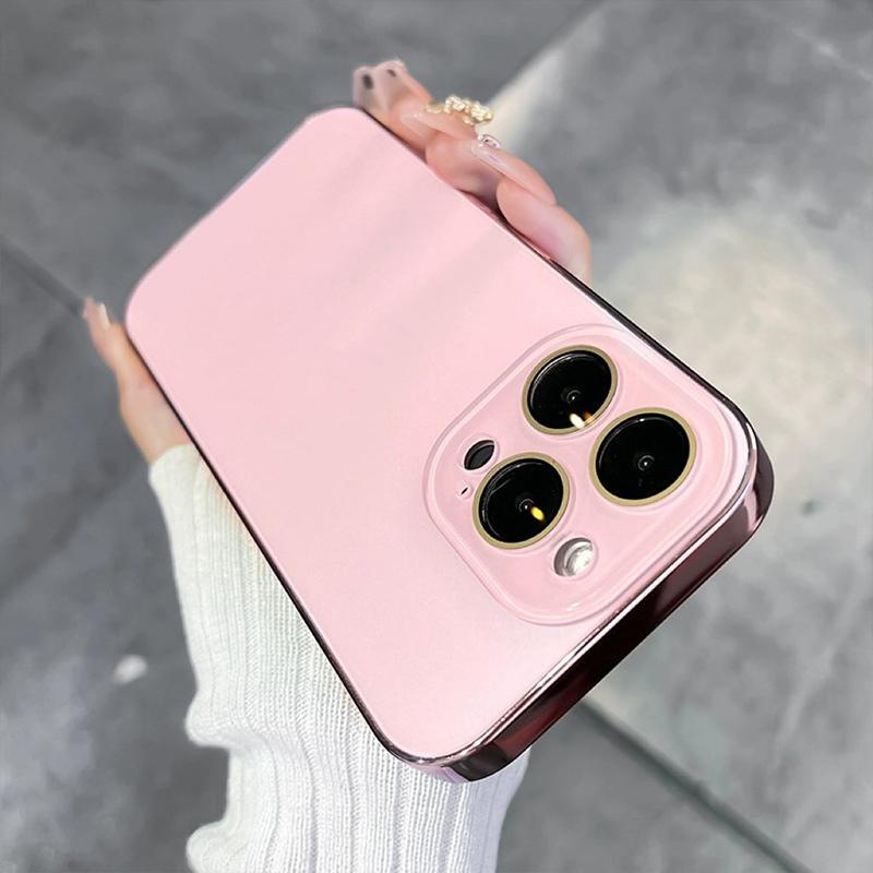 Premium Pink Phone Case for iPhone 11-16 Pro Max Plus | Electroplated, Shockproof & Wear-Resistant Cellphone Protective Cover christmas 2024 ornament