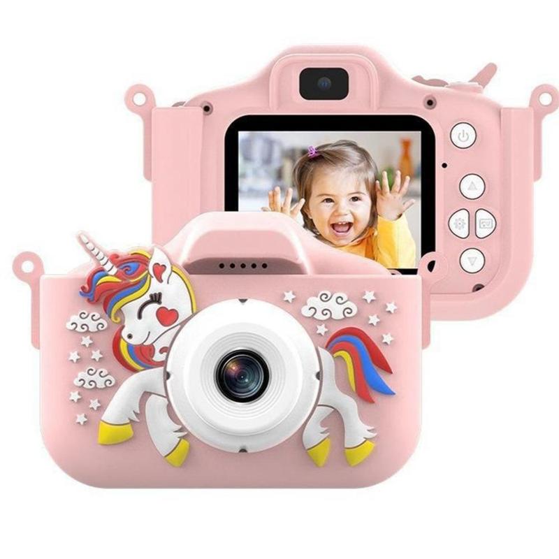 Unicorn Design Camera Toy, 1080P HD Children's Camera Toy with 32GB SD Card & Card Reader, Birthday Gift for Boys & Girls