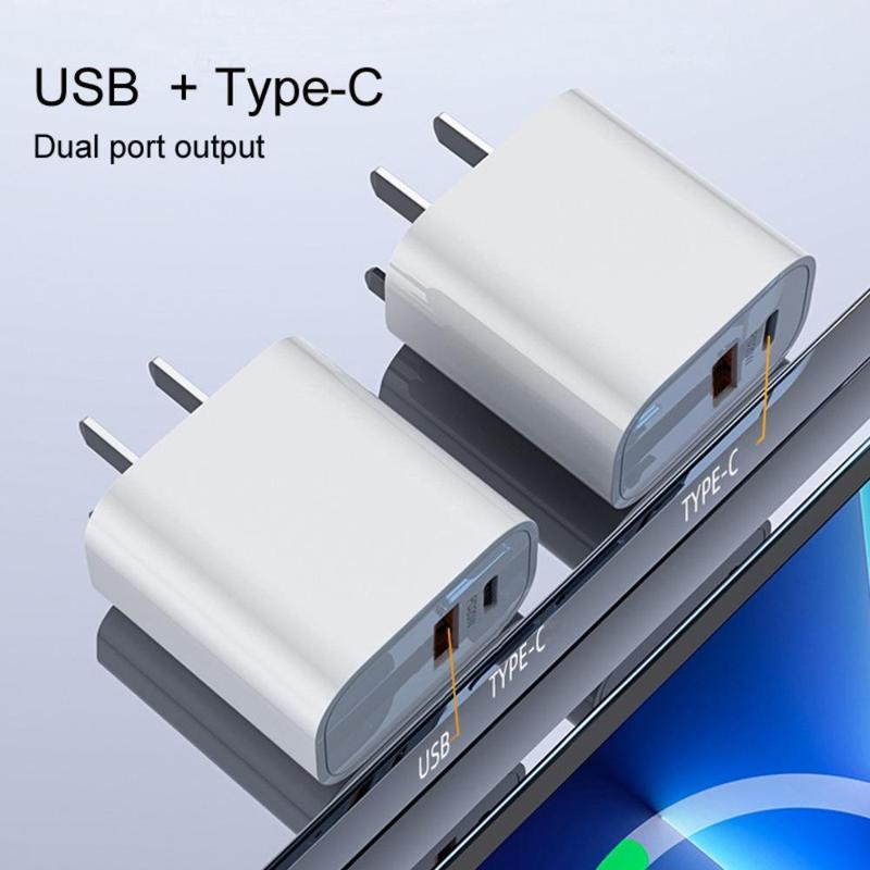 Fall 20W USB C Fast Charger for Summer Gift, Portable Charger, Universal Dual Port Fast Charging 20W Adapter, Portable Chargers, Cell Phone Charger for iPhone Samsung, Android, Tablet