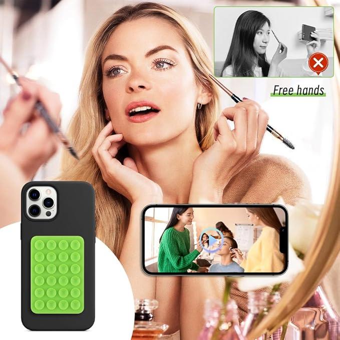 Silicone Suction Cup Phone Holder in 9 Colors - Easy Install Hands-Free Mobile Stand for Selfies and Videos