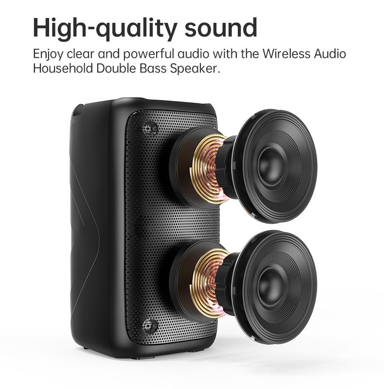 AM-2301 3D Surround Sound Bluetooth Speaker,Wireless Connectivity Audio Compact,  High Quality Sound, Wireless Bluetooth Speaker, Outdoor Wireless Speaker, Bluetooth Speaker with RGB Breathing Light, 3D Stereo Surround Sound Speaker