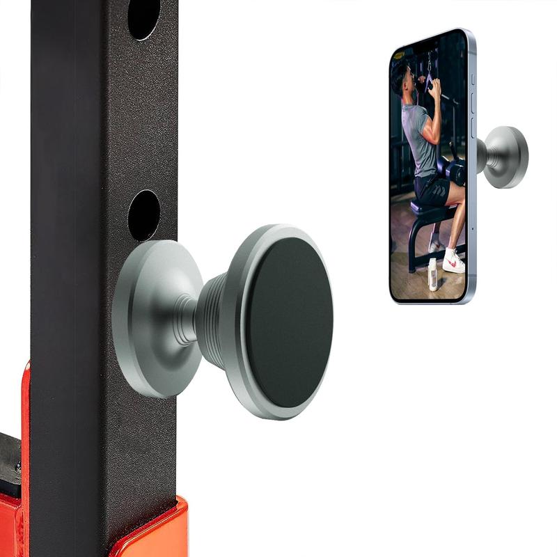 360° Adjustable Gym Magnetic Phone Holder – Alloy Base, Compatible with iPhone 15 14 13 12 Series, Fitness Accessory mag safe silicone suction