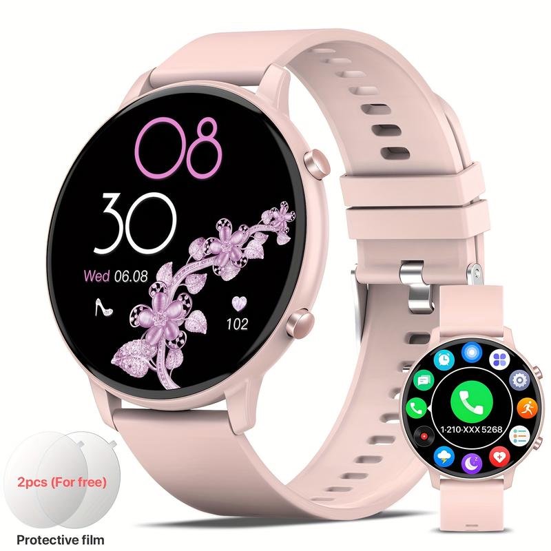 Women's Smart Watch Gift, 1.39-Inch Full Touch Screen Fitness Tracker Watch with Wireless Calls and Messages, Compatible with Android   iPhone, Pedometer, Distance, Calories, 100 + Sport Mode, Multi-Function Smart Bracelet Weather, stopwatch, Timer, Alarm