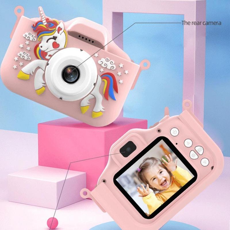 Unicorn Design Camera Toy, 1080P HD Children's Camera Toy with 32GB SD Card & Card Reader, Birthday Gift for Boys & Girls