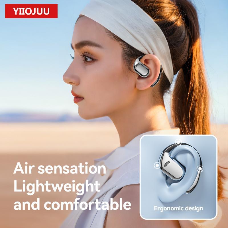 Earhook Design Wireless Earphone, Fashion BT Wireless Headphone with LED Power Display, Hifi Stereo Sound Wireless Earbuds for Running & Fitness