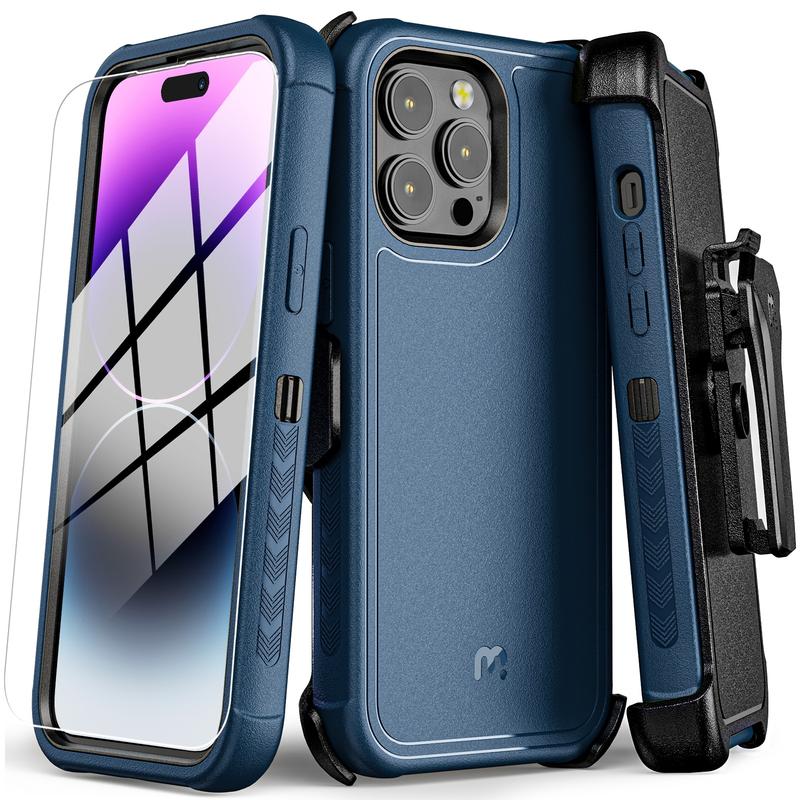 MYBAT PRO Maverick Series  Protective Case with Belt Clip Holster,  Drop-proof, Shockproof, with 360° Rotating Kickstand, Heavy Duty Protection