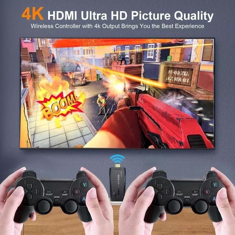 2024 New Retro Gaming Console,Nostalgia Stick Game, Retro VideoGame Console with Built-in 9Emulators, 20,000+ Games, 4K HDMIOutput, and 2.4GHz WirelessController for TV Plug and Play (64 G)Device Gamepad Port Usb Handheld Adapter Wired