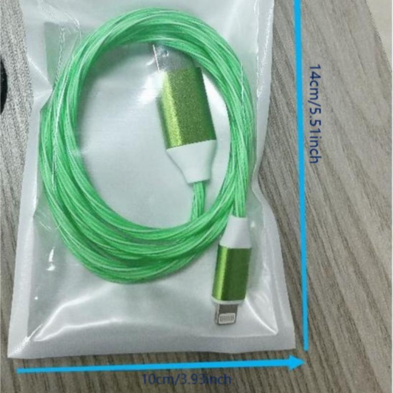 Light Up Lightning Data Cable, Glowing Charging Cable, USB To Lightning Charge Cable Compatible With Apple iPhone