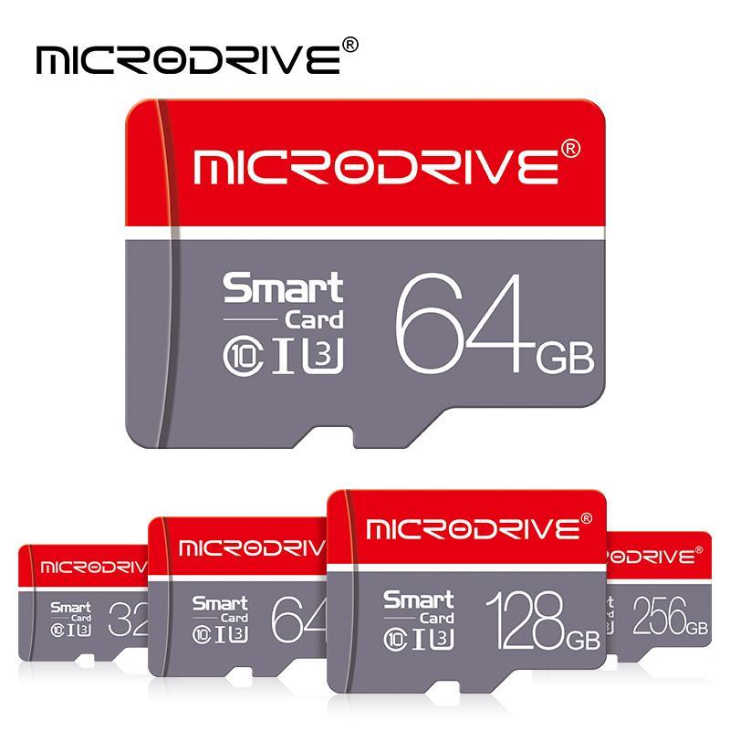 MicroDrive Micro TF SD Card, 1 Count High Speed Transmission Memory Card with Class 10 SD Adapter, 8GB 16GB 32GB 64GB 128GB 256GB Memory Card for Camera, Phone, Computer