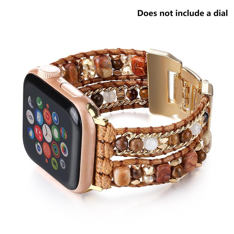 Boho Style Beaded Watch Band (Band Only), Fashionable Watch Band for Women & Men, Wearable Accessories for Apple Watch Series 9 8 7 6 5 4 3 2 1 SE Ultra