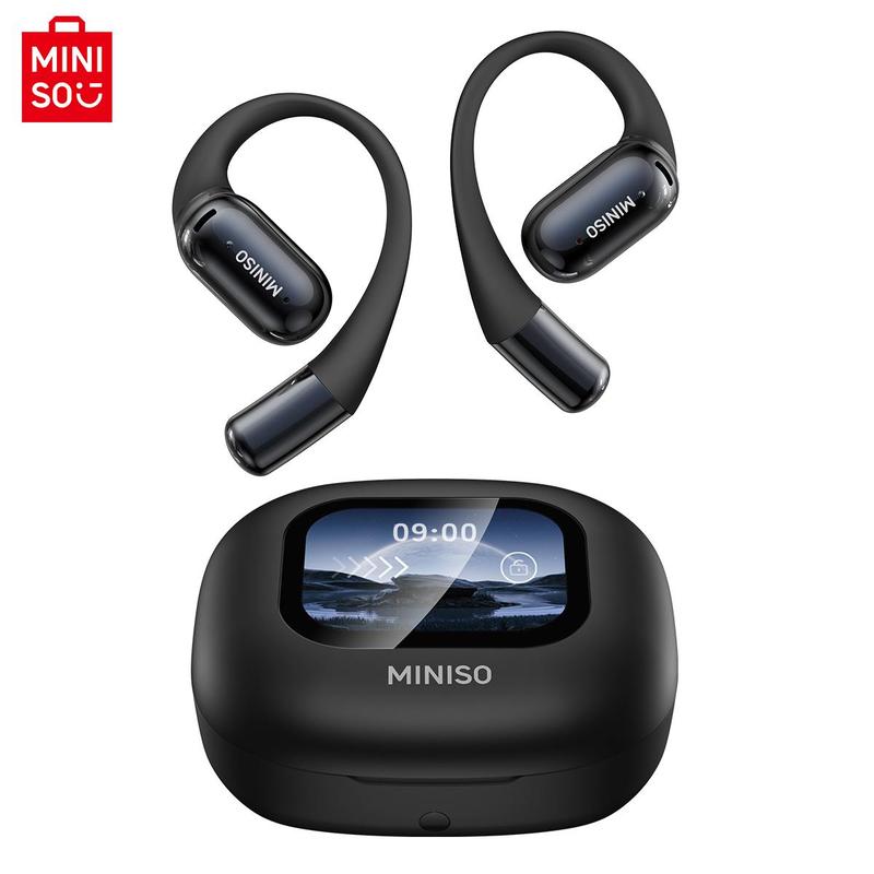 MINISO Wireless Open-ear Earphone, Touch Control Earbuds with Charging Case, Low Latency Bluetooth-compatible Earbuds Headset for Android & iOS Devices