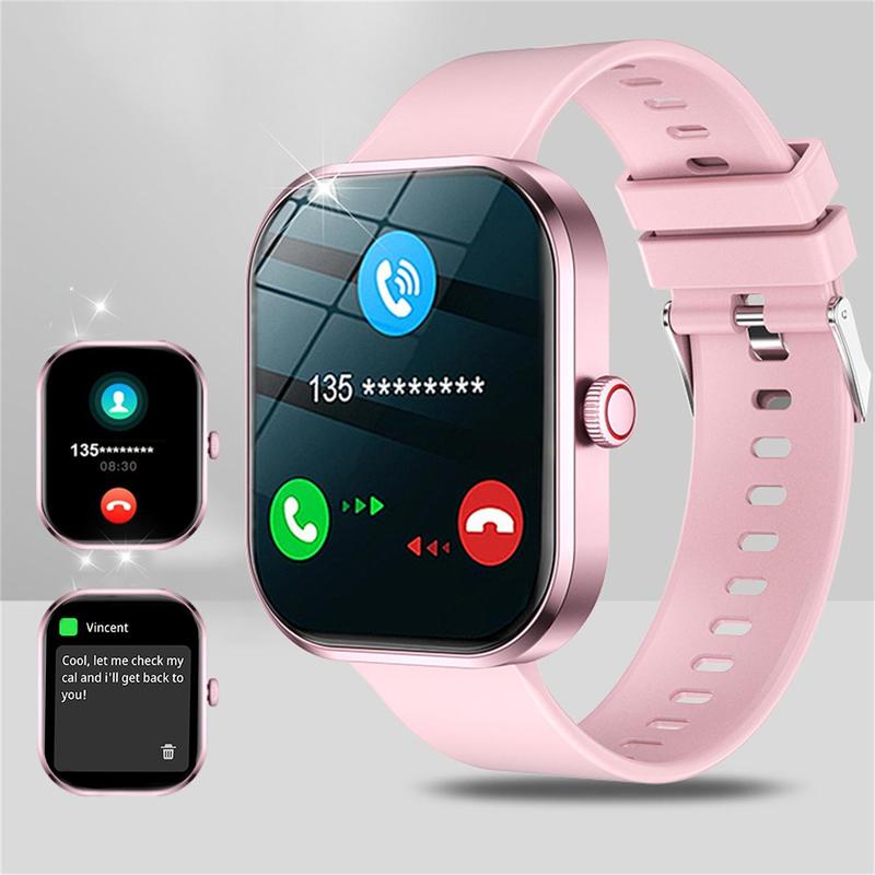 Smart Watch with Wireless Calling Dial, Multiple Sport Mode, Calling Reminder and Rejection, Sms Reminder, Custom Wallpaper, Touch Screen Watch, Smart & Wearable Devices for iPhone Andriod, Fall Gift