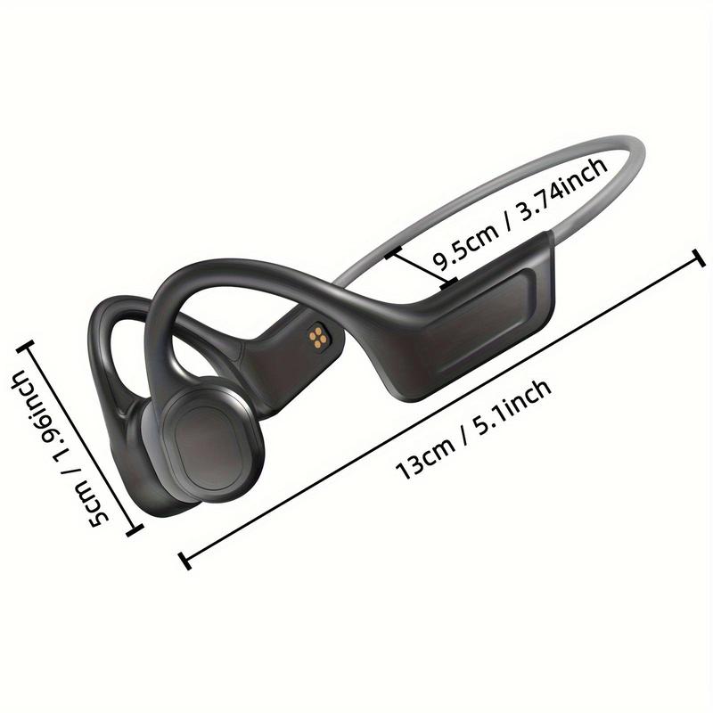 Bone Conduction Wireless Headphones, Waterproof Open Ear Design Earphone with Built-in Microphone, Sports Earbuds Headset for Running Cycling Hiking, Electronic Audio & Video Product, Earphones