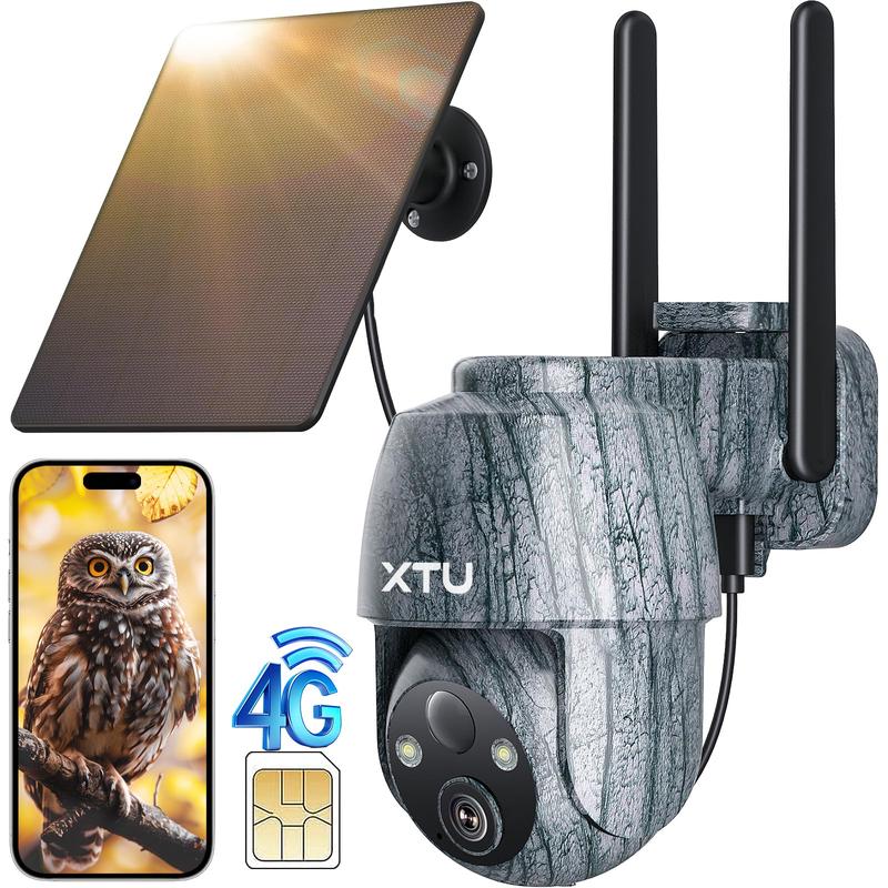 4G Trail Cam with Live Stream & Night Vision - Solar Powered 360° View 4G LTE night vision game camera