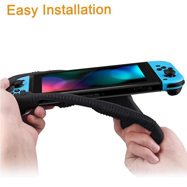 Fintie Silicone Cover for Nintendo Switch with Ergonomic Grip, Anti-Slip & Shockproof Protective Cover Accessories for Handheld Console