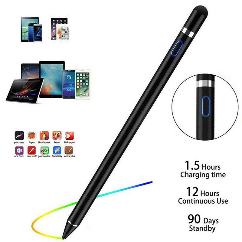 Universal Capacitive Active Stylus, Universal Capacitive Active Stylus Touch Screen Pen Smart For IOS Android iPad Phone Tablet Pencil Drawing