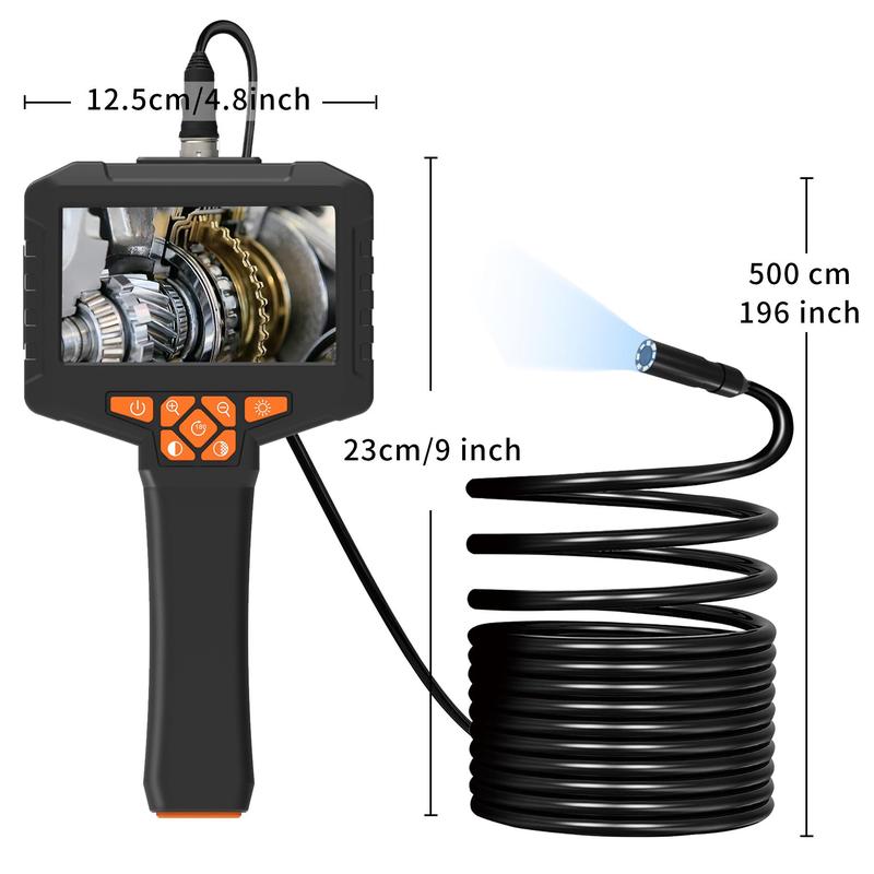 Handheld Endoscope Camera with Light, 1 Count Industrial Digital Borescope, Snake Camera 1080P 8mm IP67 Waterproof Inspection Camera, Car Accessories