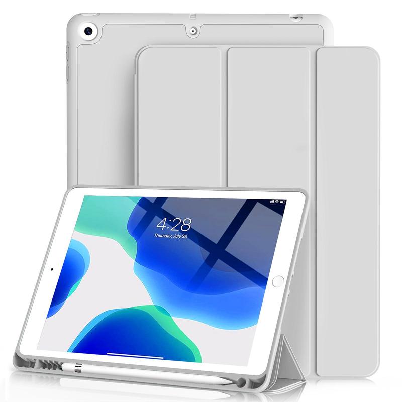 Portable Solid Tablet Case With Pen Slot Design, 1 Count Shockproof Anti-fall Tablet Protective Case For iPad 7th 8th 9th Generation, Tablet Accessories