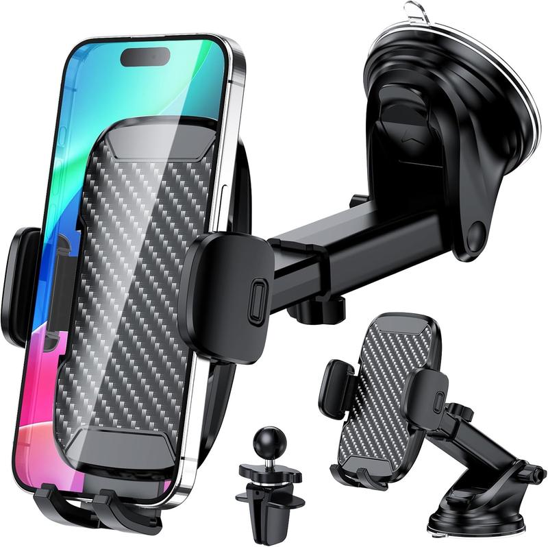 Phone Holder Phone Holders for Your  Windshield Dashboard Air Vent Universal Hands Free  Mount Phone Holder with Suction Cup Base and Telescopic Arm for Smartphone