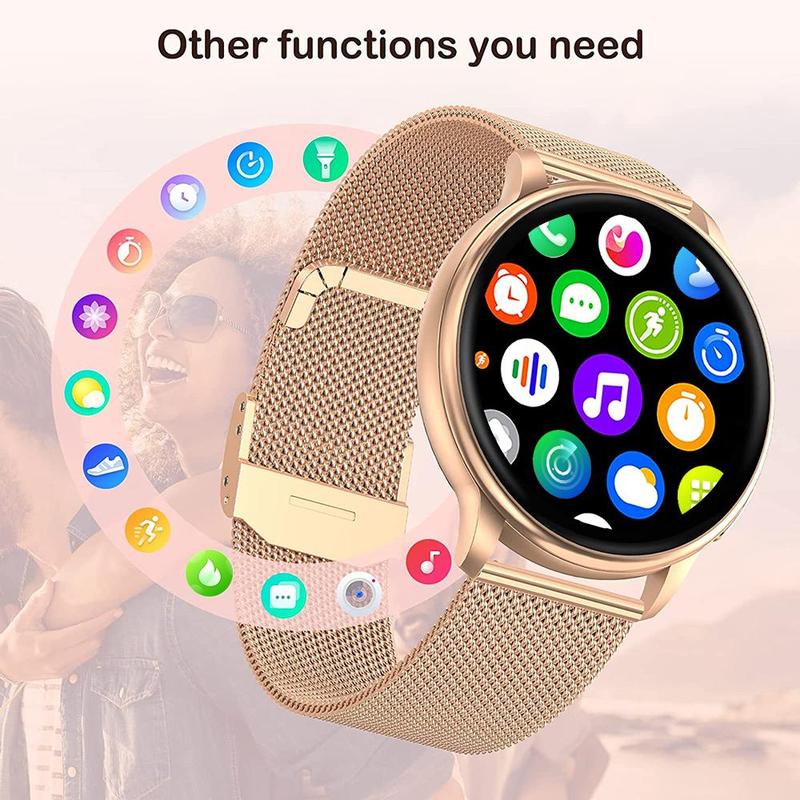 1.32 Inch Touch Screen Smart Watch with Replacement Band, Bluetooth-compatible Calling Smart Watch, Multifunction Sports Fitness Watch for iOS & Android Phone